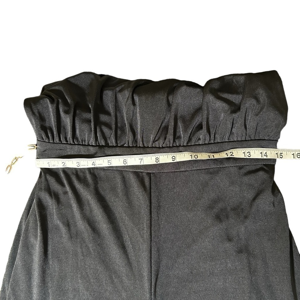 Jason Wu Emmett Black Cowl Neck Wide Leg Jumpsuit Gold Rhinestone Straps L - Picture 11 of 16
